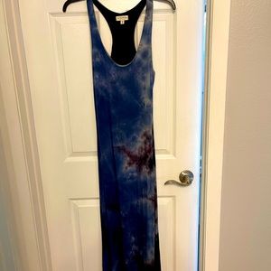 Tie dyed maxi dress sz m never worn